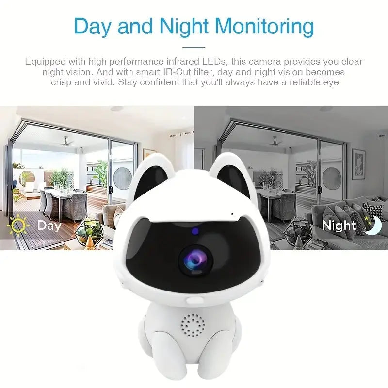 Pet Wireless Indoor Smart Home Wifi Camera for Remote Monitoring
